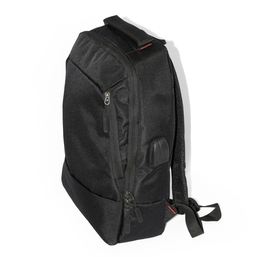 Women club rochelier Bags | Club Rochelier Structured Backpack With Built-In Usb Port Black