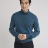 Men r.w. & co. Sweaters & Cardigans | Chunky Long-Sleeve Turtleneck Sweater Deep Ocean