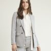 Women r.w. & co. Suits | Light Grey Open Double-Breasted Blazer Light Htr Grey-Sw