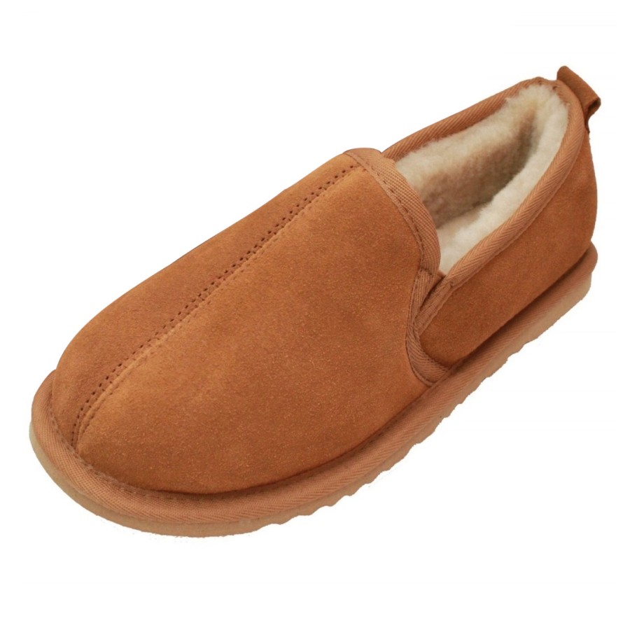 Men eastern counties leather Shoes | Eastern Counties Leather - Mens Sheepskin Lined Hard Sole Slippers Medium Beige