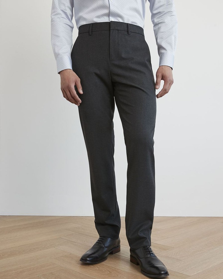 Men r.w. & co. Pants | Slim Fit Solid City Pant Dark Htr Grey