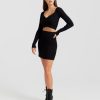 Women belle & bloom Skirts | Belle & Bloom C'Est Belle Knit Mini Skirt Black