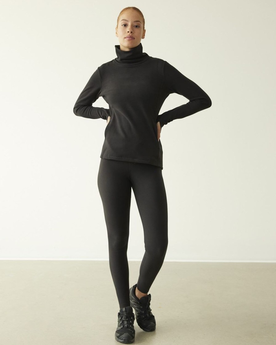 Women hyba Hyba Activewear | Polar Fleece Legging, Hyba - Petite Black