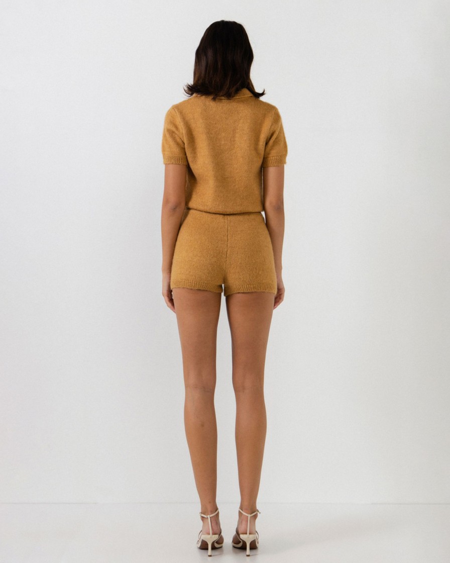 Women english factory Dresses & Jumpsuits | English Factory- Knitted Romper Light Brown