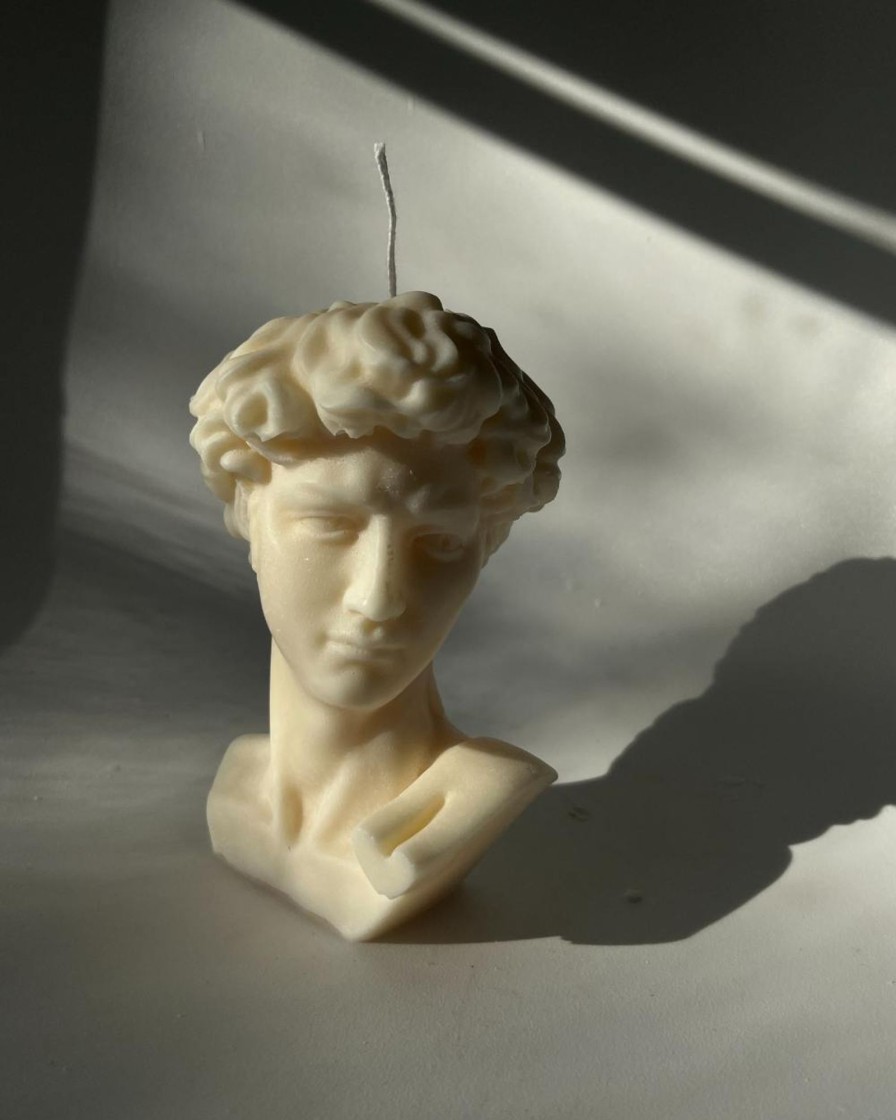 Home aaram lux | The David Candle | Bust Of David Sculptural Candle Decor | Aaram Lux N/A