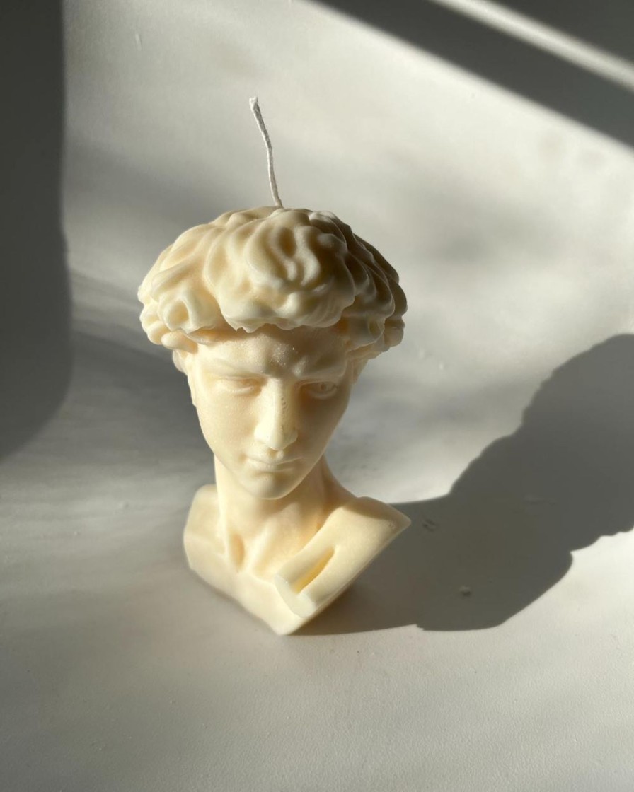 Home aaram lux | The David Candle | Bust Of David Sculptural Candle Decor | Aaram Lux N/A