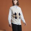 Men r.w. & co. Sweaters & Cardigans | Gender-Neutral Sleeveless Vest With Argyle Pattern Light Htr Beige