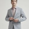 Men r.w. & co. Blazers | Slim Fit Checkered Grey Suit Blazer Flint Gray