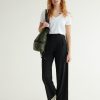 Women hyba Hyba Activewear | Wide-Leg Pant With Elastic Waistband - Hyba Black