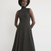 Women r.w. & co. Dresses & Jumpsuits | Sleeveless Fit And Flare Dress With Funnel Neckline Black Multi