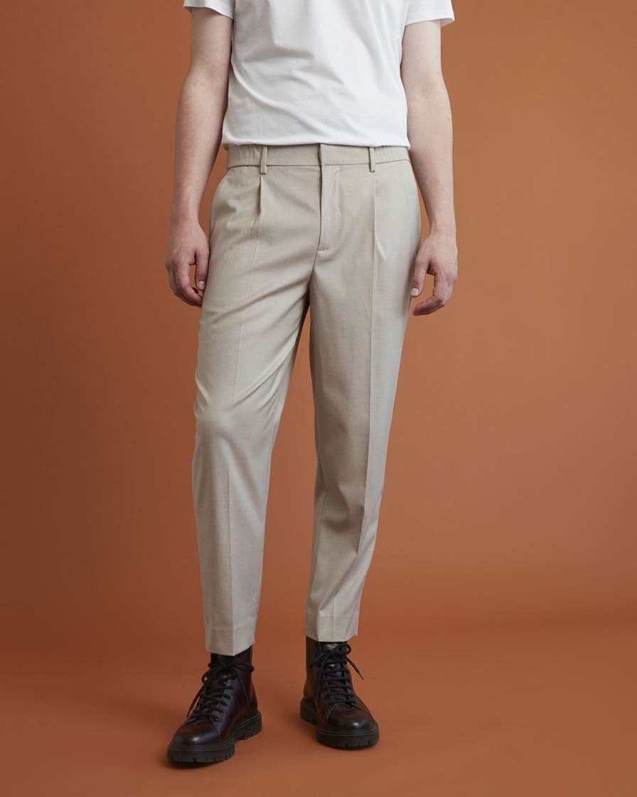 Men r.w. & co. Pants | Gender-Neutral Pleated Tapered-Leg Pant Light Beige