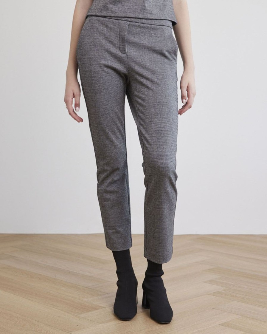 Women r.w. & co. Pants | Straight-Leg Mid-Rise Tweed Ankle Pant Black Multi