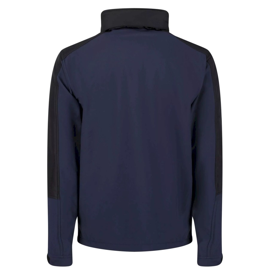 Men regatta Coats & Jackets | Regatta - Reid Mens Softshell Wind Resistant Water Repellent Jacket Dark Blue