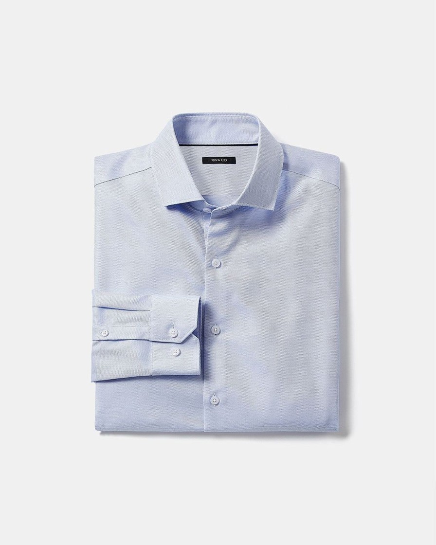 Men r.w. & co. Shirts | Slim-Fit Dobby Dress Shirt Xenon Blue