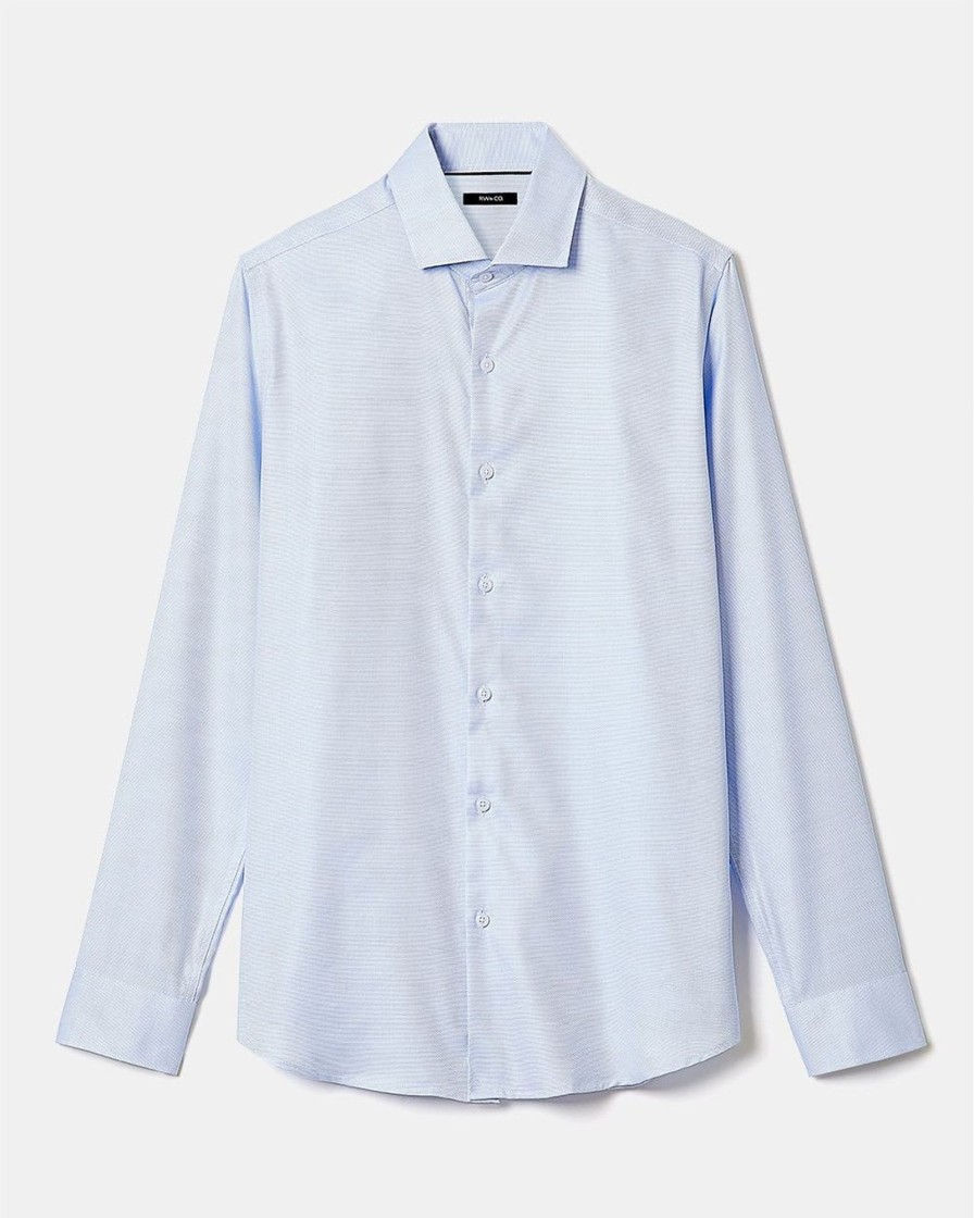 Men r.w. & co. Shirts | Slim-Fit Dobby Dress Shirt Xenon Blue