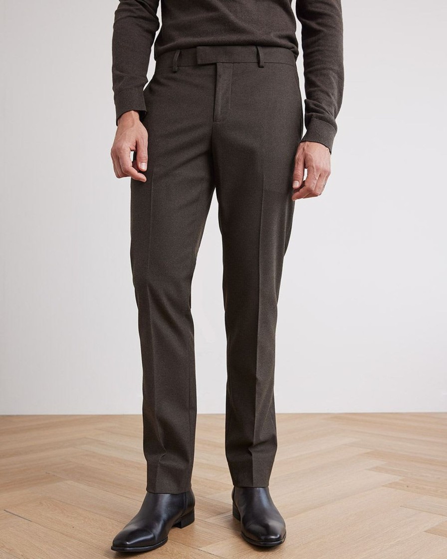 Men r.w. & co. Pants | Slim-Fit Brushed Suit Pant Walnut