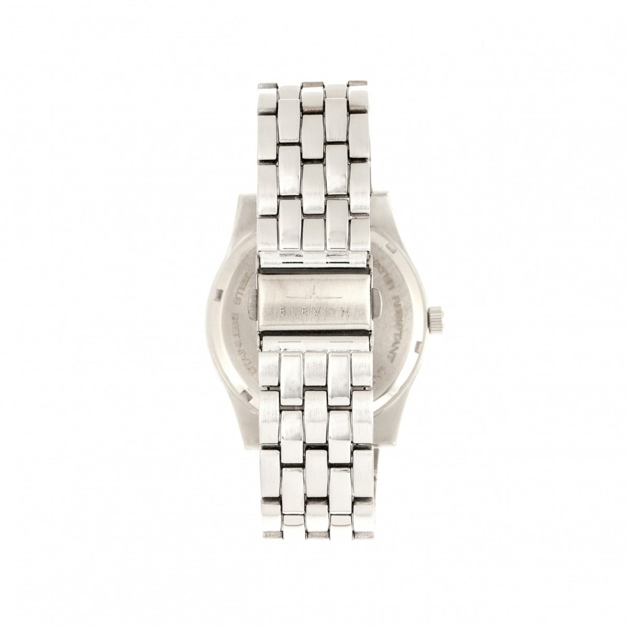 Men elevon Watches | Elevon - Garrison Bracelet Watch W/Date - Silver/Black White