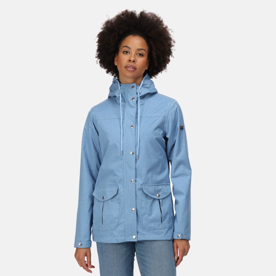 Women regatta Coats & Jackets | Regatta - Womens/Ladies Bayarma Lightweight Waterproof Jacket Light Blue