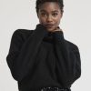 Women r.w. & co. Sweaters & Cardigans | Merino-Blend Turtleneck Sweater Black