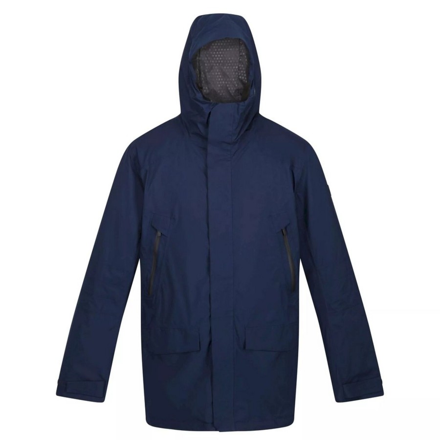 Men regatta Coats & Jackets | Regatta - Mens Rulford Waterproof Jacket Dark Blue