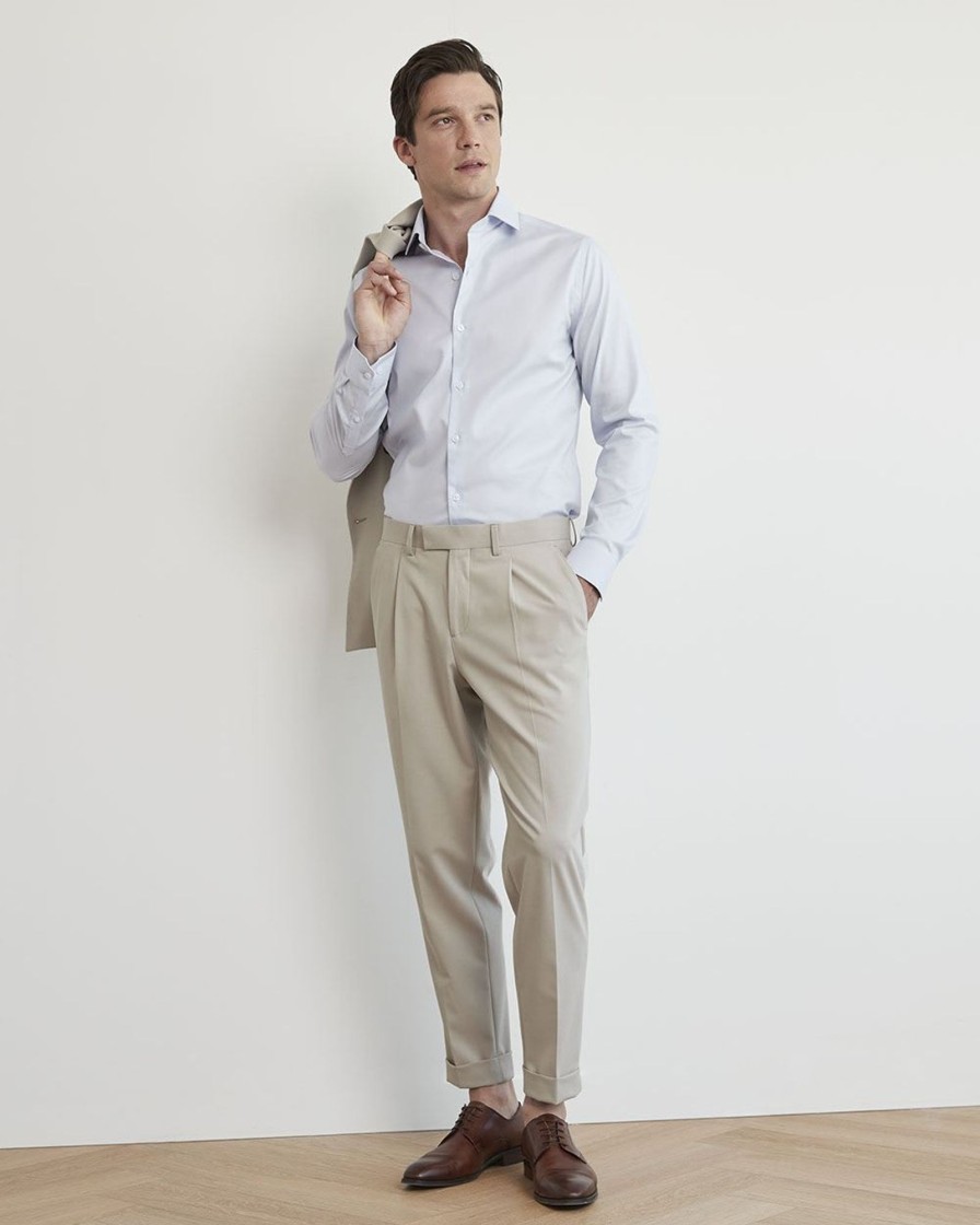 Men r.w. & co. Suits | Pleated Solid Tapered-Leg Suit Pant Light Beige