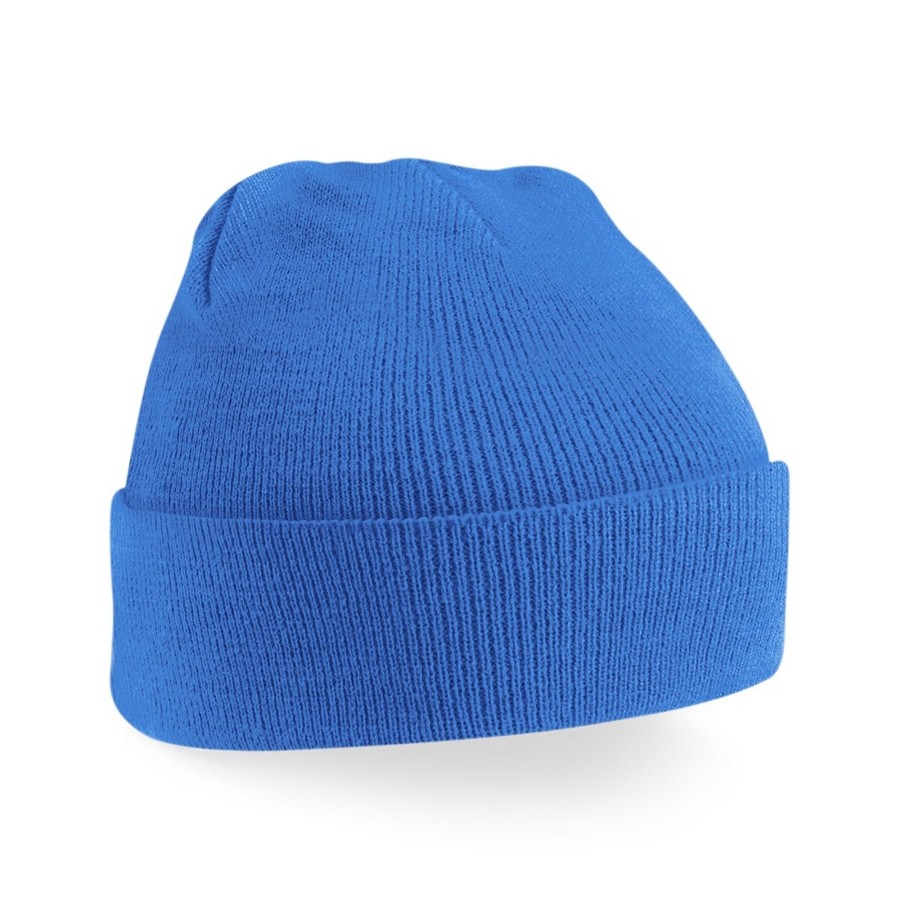 Men beechfield Scarves, Gloves & Hats | Beechfield - ® Soft Feel Knitted Winter Hat Medium Blue