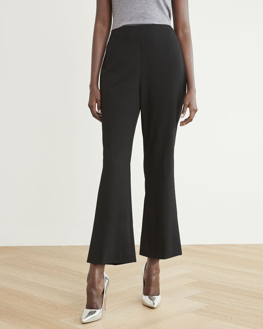 Women r.w. & co. Suits | Flare-Leg Mid-Rise Crop Pant Black