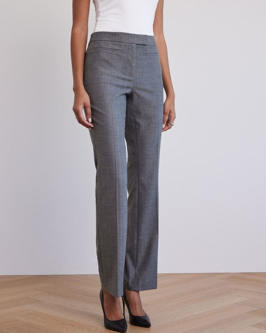 Women r.w. & co. Pants | Flare-Leg Mid-Rise Flannel Pant Grey Multi