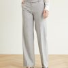 Women r.w. & co. Suits | Wide-Leg Mid-Rise Light Grey Pant Light Htr Grey-Sw