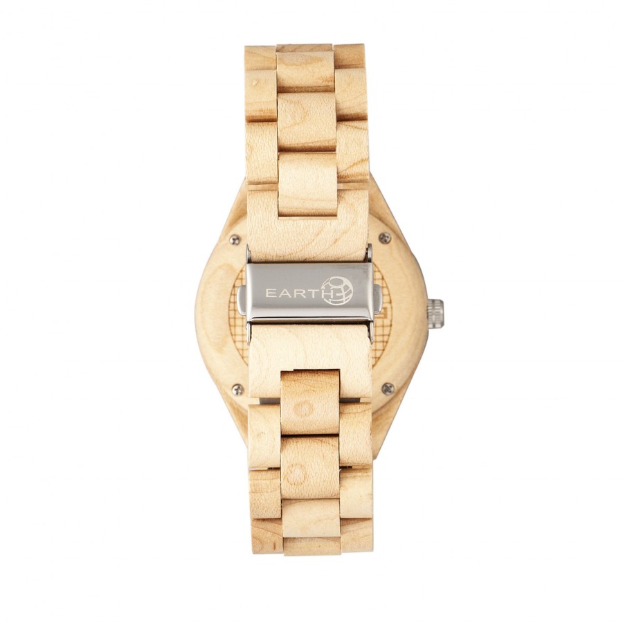 Women earth wood Watches | Earth Wood - Sapwood Bracelet Watch W/Date - Red Light Brown