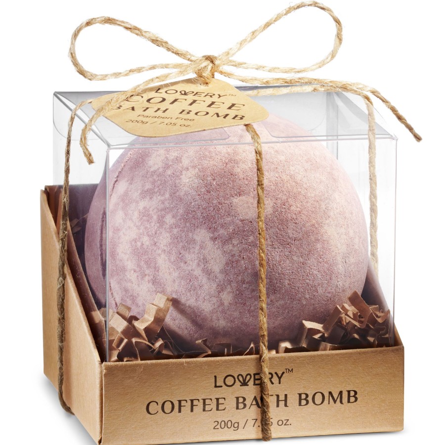 Women lovery | Lovery Coffee Handmade Bath Bomb, 7Oz Extra Large Spa Body Care Ball Light Beige