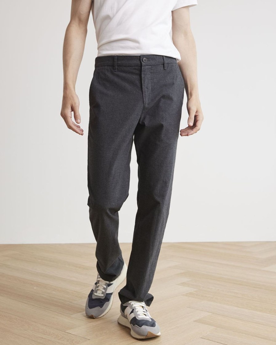 Men r.w. & co. Pants | Solid Slim-Fit Brushed Pants Charcoal