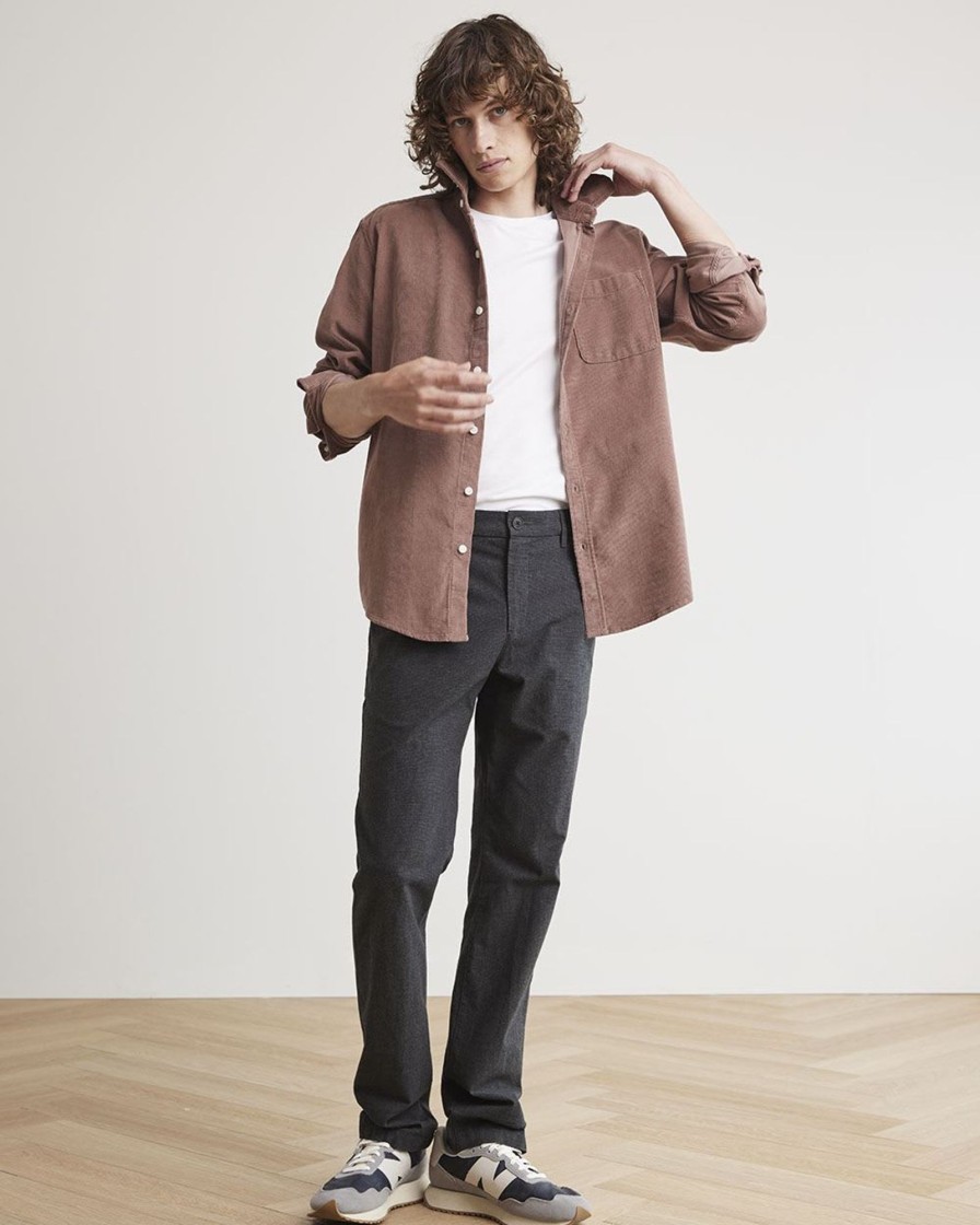 Men r.w. & co. Pants | Solid Slim-Fit Brushed Pants Charcoal