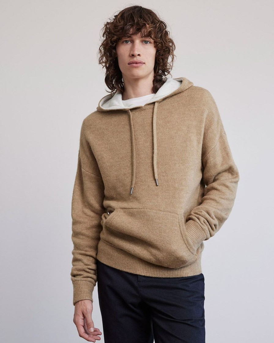 Men r.w. & co. Sweaters & Cardigans | Hoodie With Kangaroo Pocket Tiger'S Eye