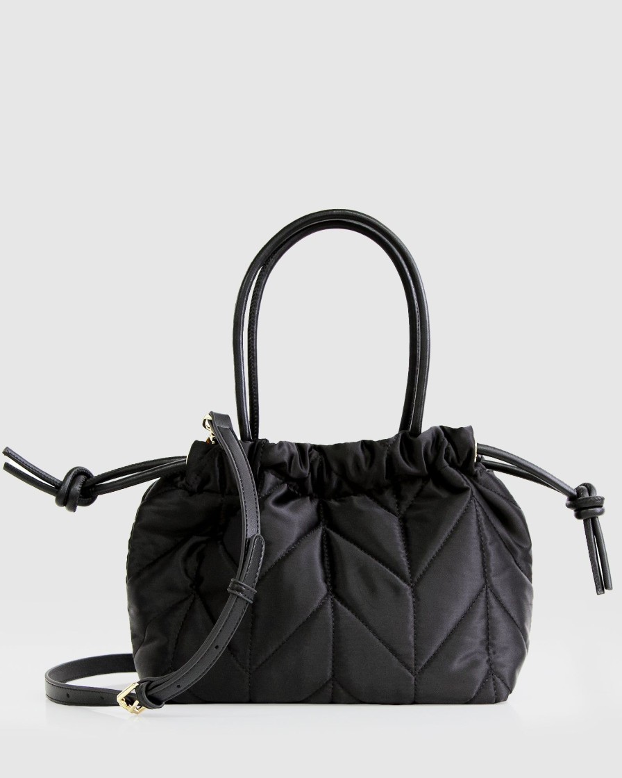 Women belle & bloom Bags | Belle & Bloom Killer Queen Drawstring Crossbody Bag Black