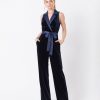 Women endless rose Dresses & Jumpsuits | Endless Rose - Sleeveless Velvet Jumpsuit Dark Blue