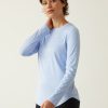 Women hyba Hyba Activewear | Long-Sleeve Crew-Neck Tee - Dry Lux Hyba Essentials Abyss