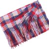 Women club rochelier Hats, Gloves, & Scarves | Cr Ladies - Woven Plaid Knit Scarf Medium Red