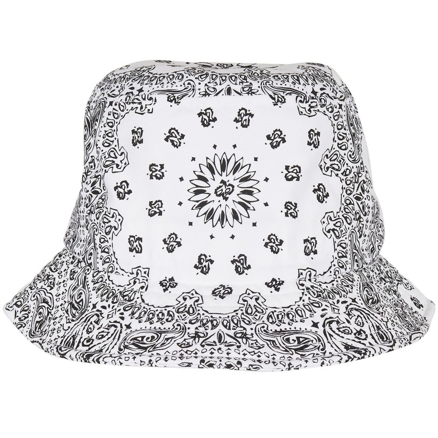 Men flexfit Scarves, Gloves & Hats | Flexfit - Unisex Adult Bandana Printed Bucket Hat White