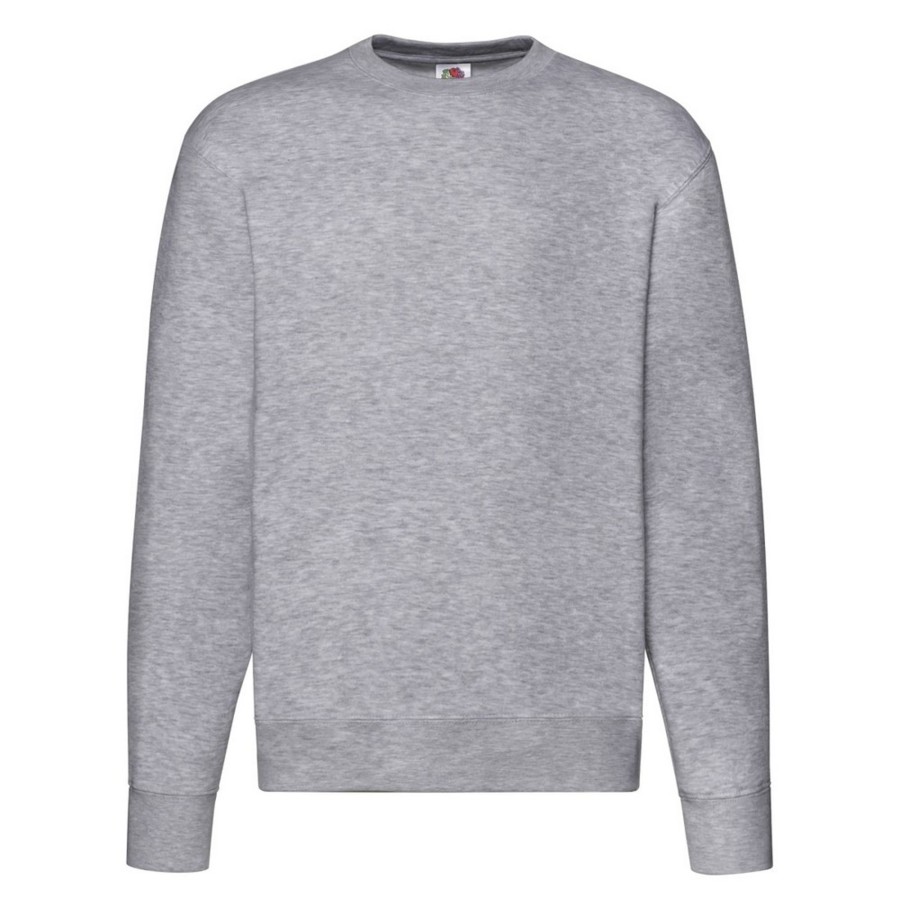 Men fruit of the loom Sweatshirts & Hoodies | Fruit Of The Loom - Mens Premium Set-In Sweatshirt Light Grey