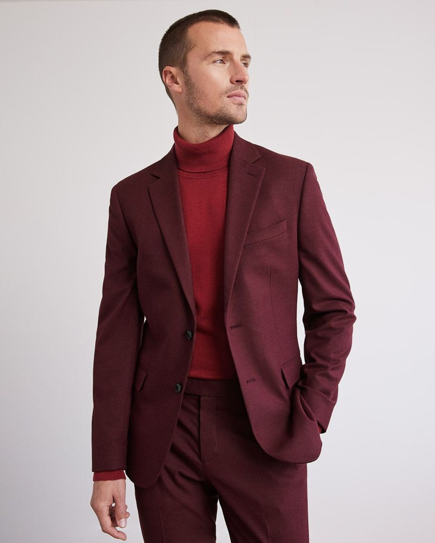 Men r.w. & co. Suits | Slim-Fit Brushed Suit Blazer Vineyard Wine