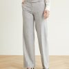 Women r.w. & co. Pants | Wide-Leg Mid-Rise Light Grey Pant Light Htr Grey-Sw