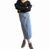 Women lola jeans Skirts | Lola Jeans Halston-Vib Maxi Skirt Medium Blue