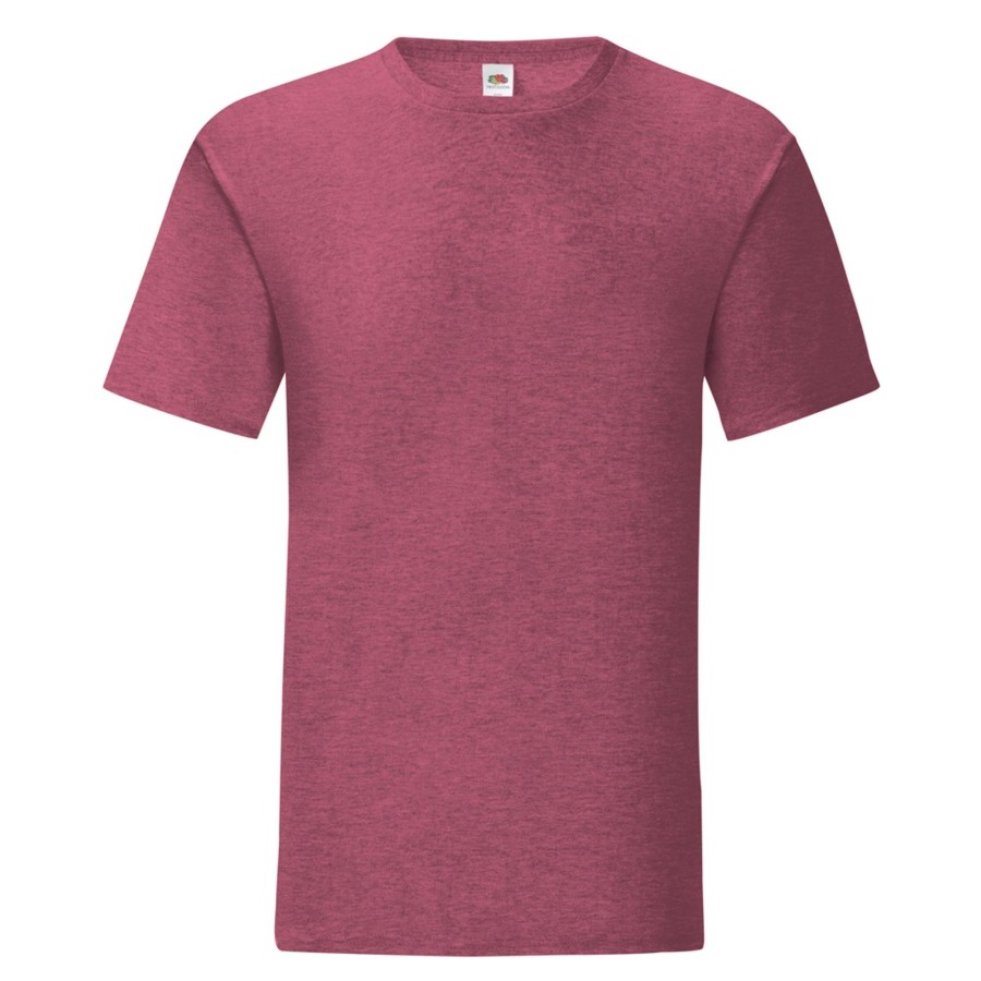 Men fruit of the loom T-Shirts | Fruit Of The Loom - Mens Iconic T-Shirt (Pack Of 5) Medium Red