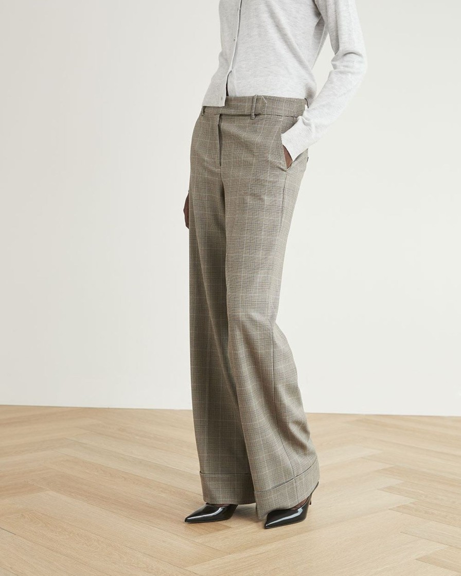 Women r.w. & co. Suits | Wide-Leg Mid-Rise Plaid Pant Plaid Multi