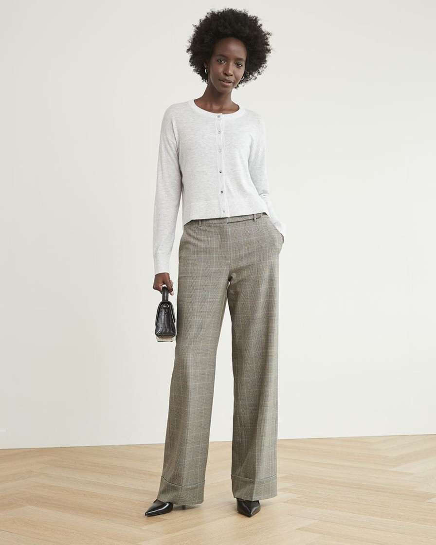 Women r.w. & co. Suits | Wide-Leg Mid-Rise Plaid Pant Plaid Multi