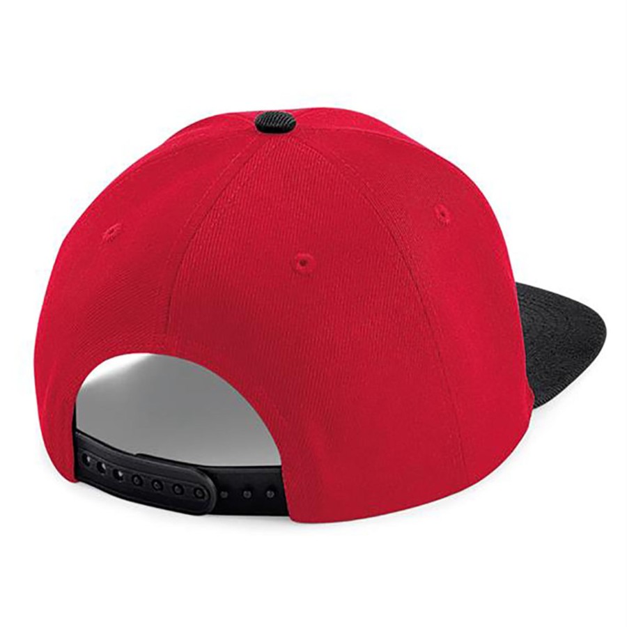 Men beechfield Scarves, Gloves & Hats | Beechfield - 6 Panel Snapback Cap Medium Red