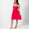 Women koy resort Dresses & Jumpsuits | Koy Resort Miami Strapless Bandeau Mini Dress Dark Pink