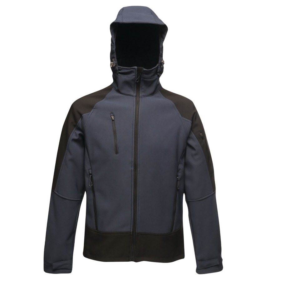 Men regatta Coats & Jackets | Regatta - Mens Powergrid 3 Layer Jacket Dark Blue