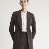 Women r.w. & co. Suits | Heavy Twill One-Button Loose Blazer Black Coffee